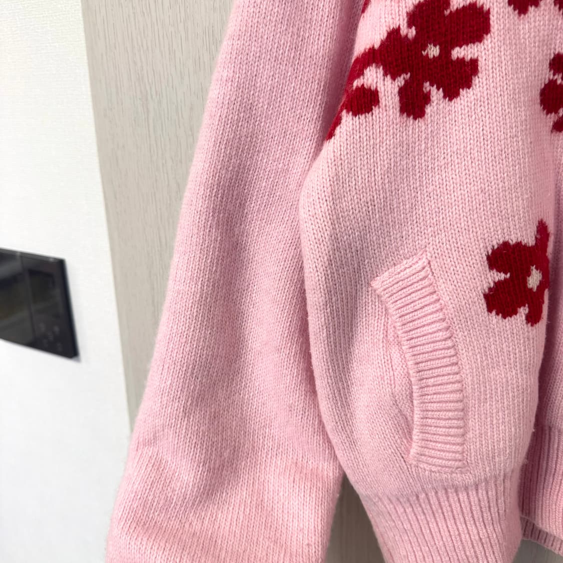 시눈 플라워 니트집업 상품이미지3