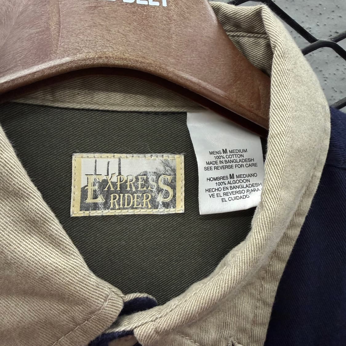 USA VINTAGE 컬러블럭 워크셔츠 배색 투포켓 엘보패치 디테일 상품이미지7