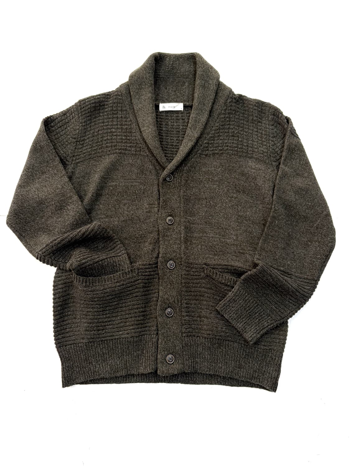 Piste 숄카라 니트 가디건 상품이미지1