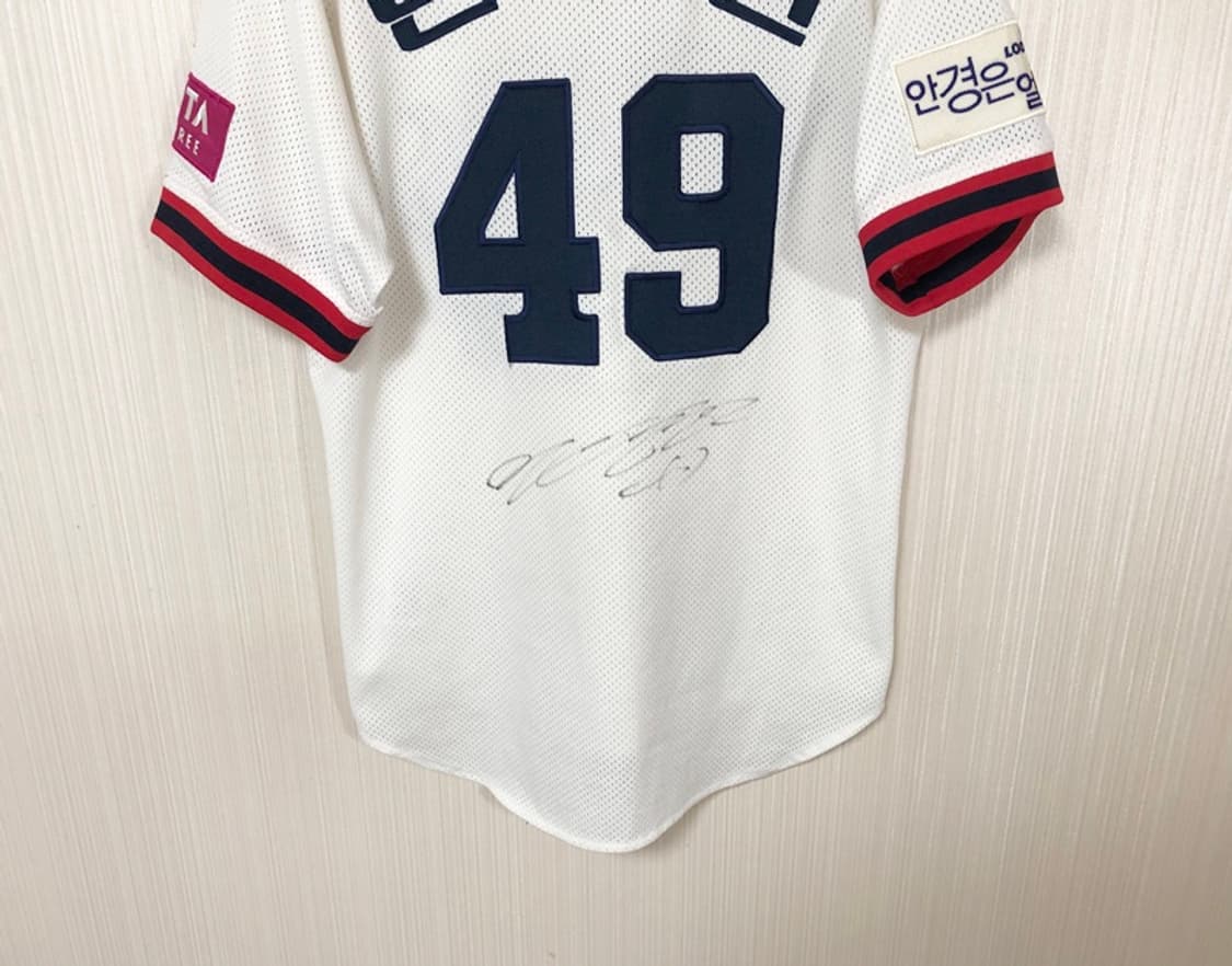 KBO 필라 두산베어스 어센틱 올드 홈유니폼/져지 100 #49 민병헌 상품이미지9