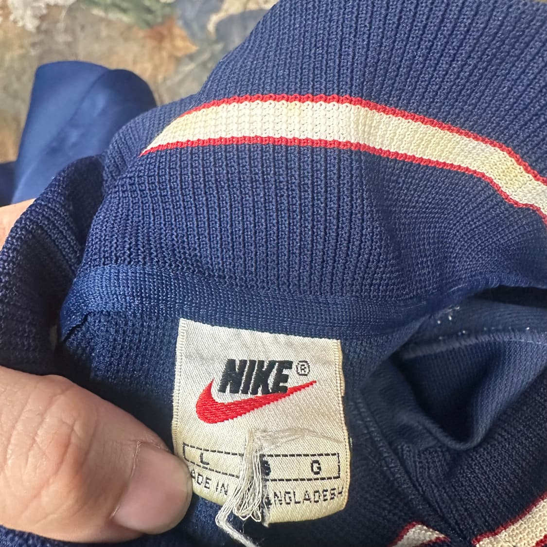 나이키 빈티지 올드스쿨 일본판 네이비트랙탑져지 L 상품이미지3
