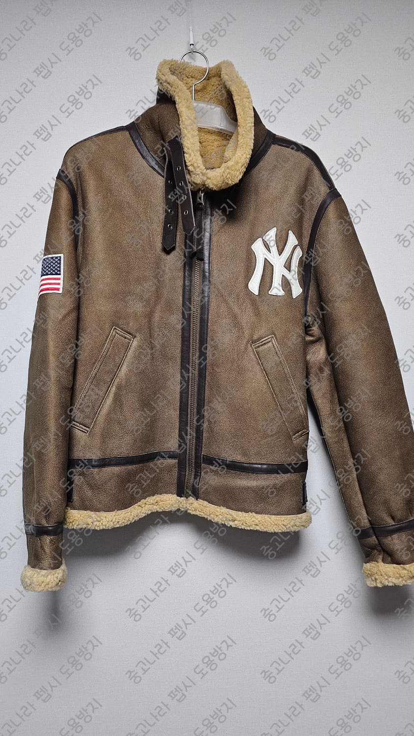 최종 할인! 뉴에라 뉴욕양키즈 천연 양모 무스탕 상품이미지1