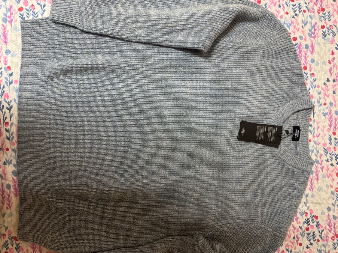 (새상품) 무신사 크루넥 니트 블루 2XL 상품이미지1