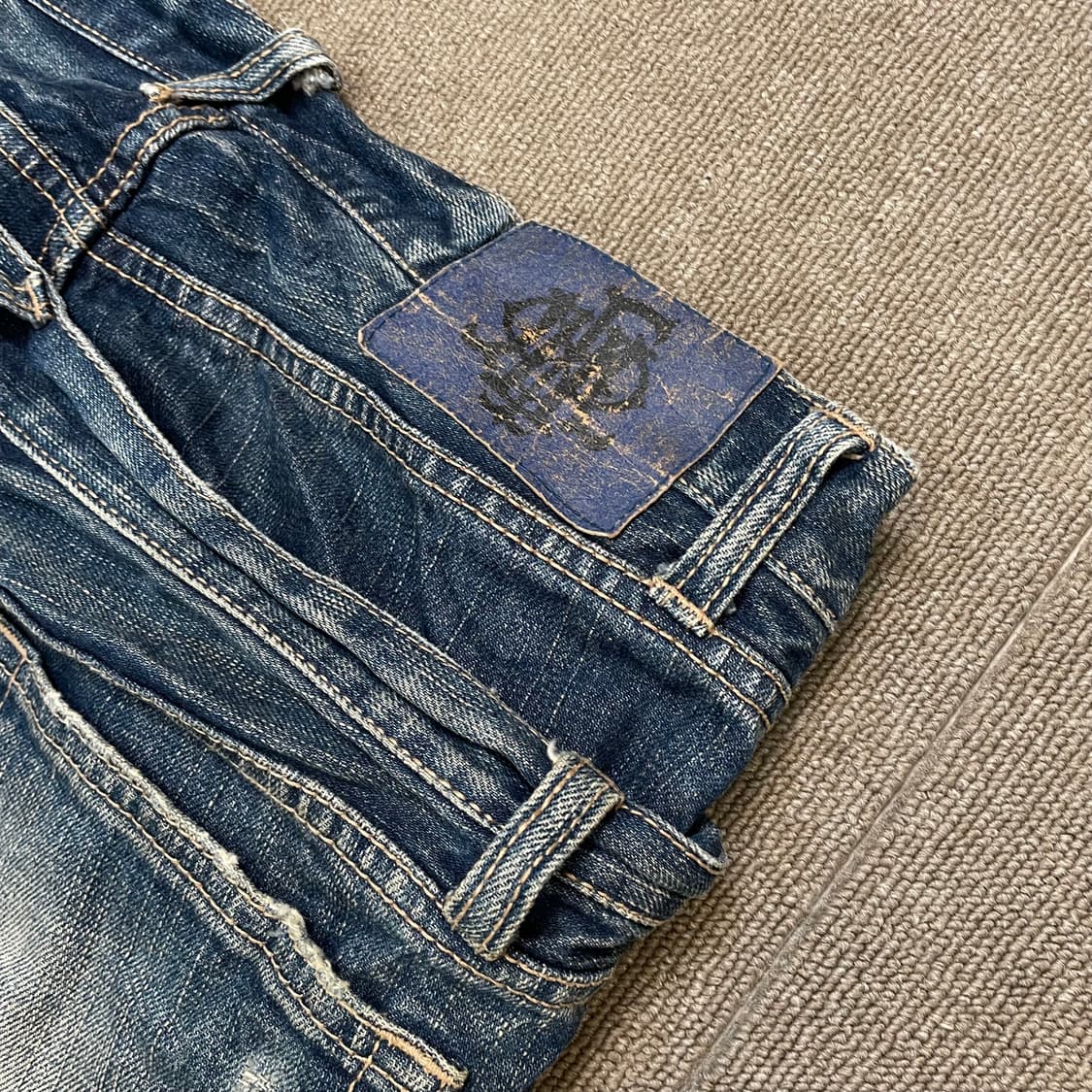 PPFM japan 데미지 더블웨이스트 데님 m 상품이미지6