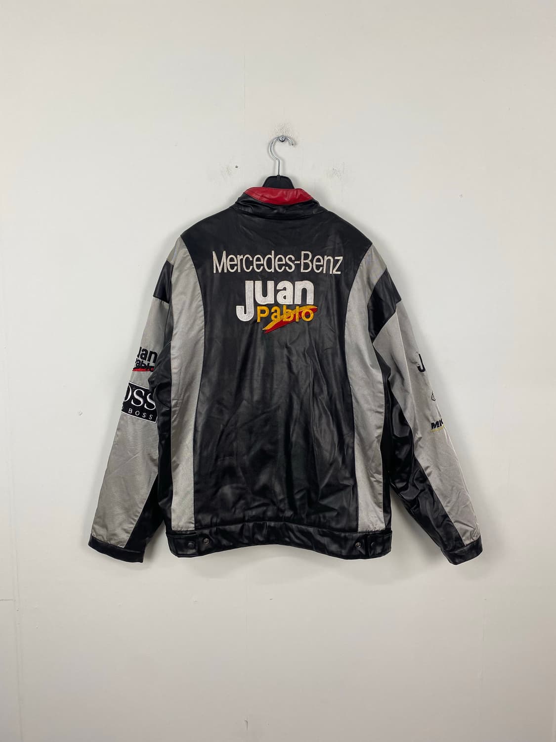 메르세데스 벤츠 F1 레이싱 퀄팅 가죽 자켓 XXL 상품이미지2