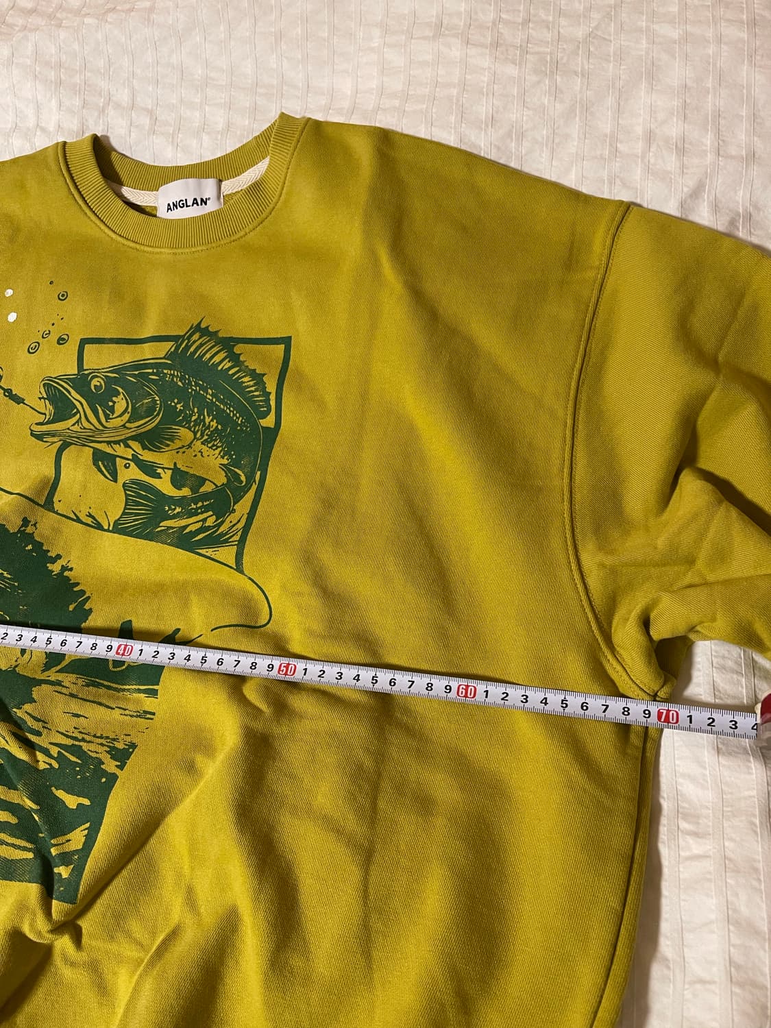 앵글런 Anglan Graphic Sweat Shirt Yellow 상품이미지4