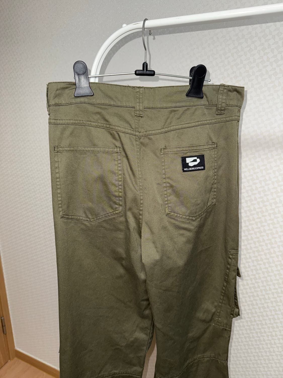 웰빙익스프레스 워시드 코튼 카고 팬츠 카키 M 상품이미지6