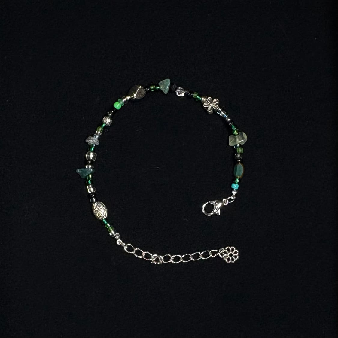 핸드메이드 비즈 팔찌 Green Flower 020 상품이미지2