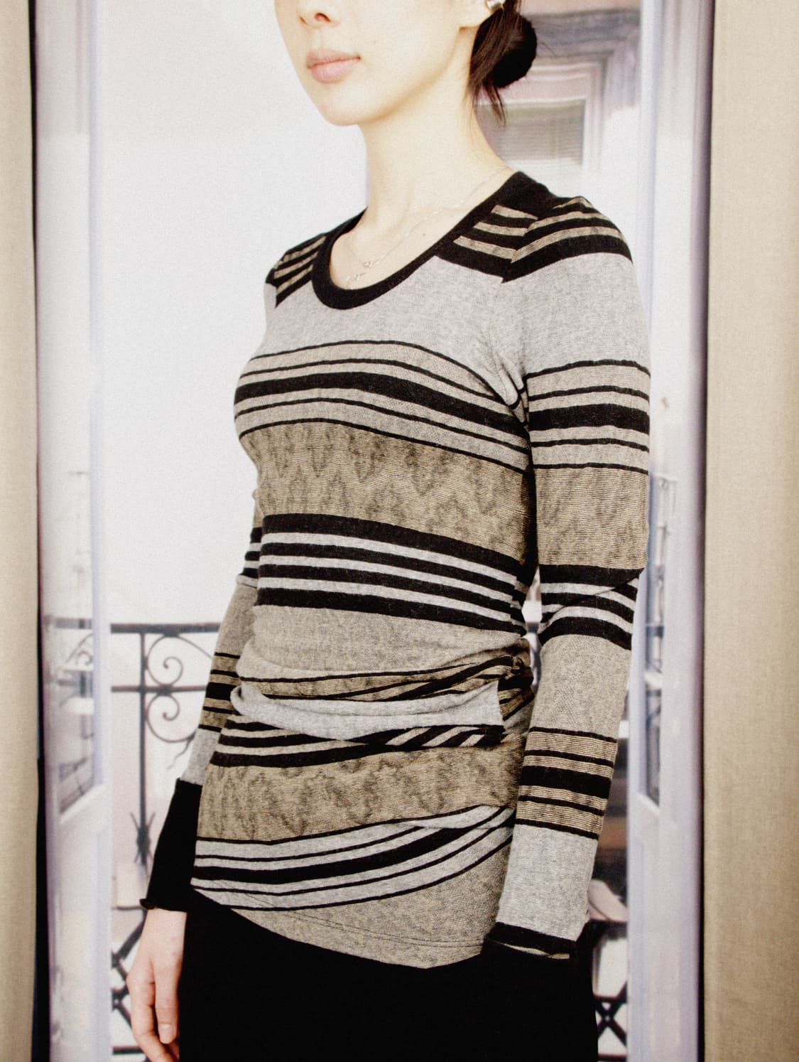 ÉTOILE Shirring Stripe Knit 상품이미지2