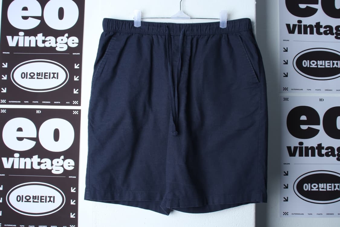 (XL) 게스 반바지 팬츠 밴딩 네이비 린넨 마-P9930 상품이미지2