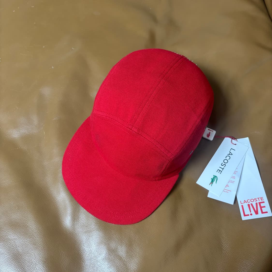 슈프림 라코스테 캠프캡 모자 워시드 레드 상품이미지5