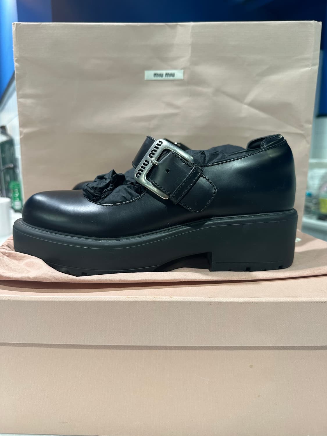 미우미우 메리제인 버클 플랫폼 슈즈 38 상품이미지3