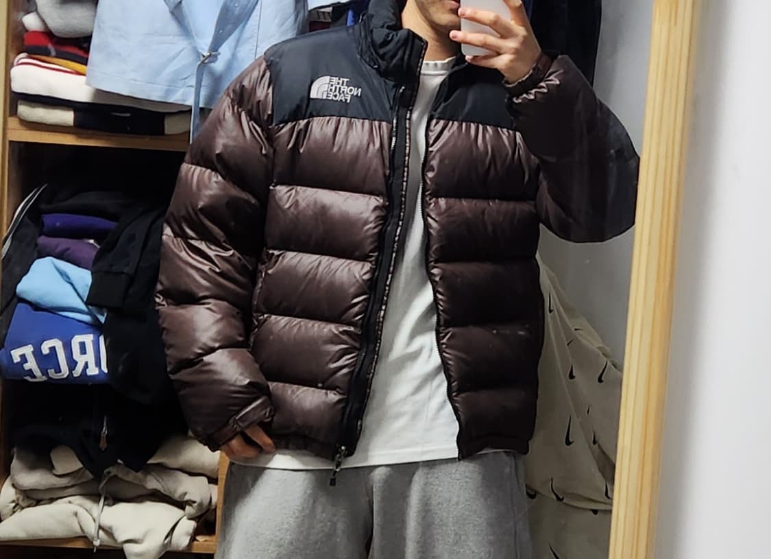 노스페이스 700 눕시 브라운 패딩 자켓 상품이미지1