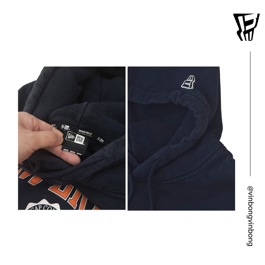 뉴에라 네이비 후드티(기모) 상품이미지4