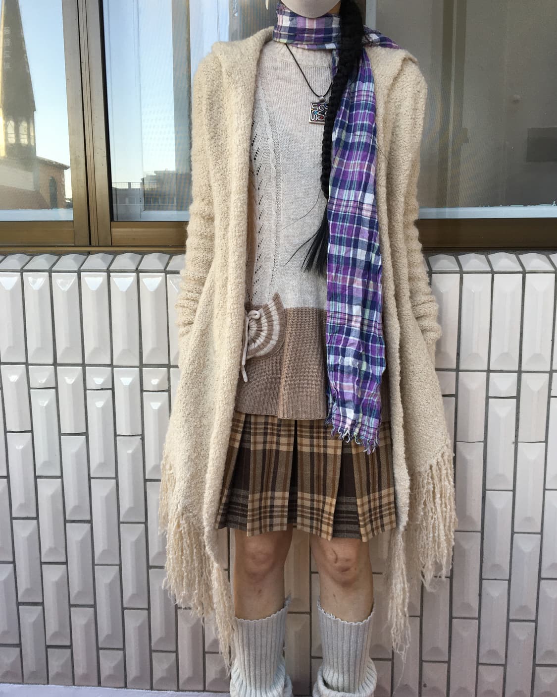 check pattern scarf 상품이미지5