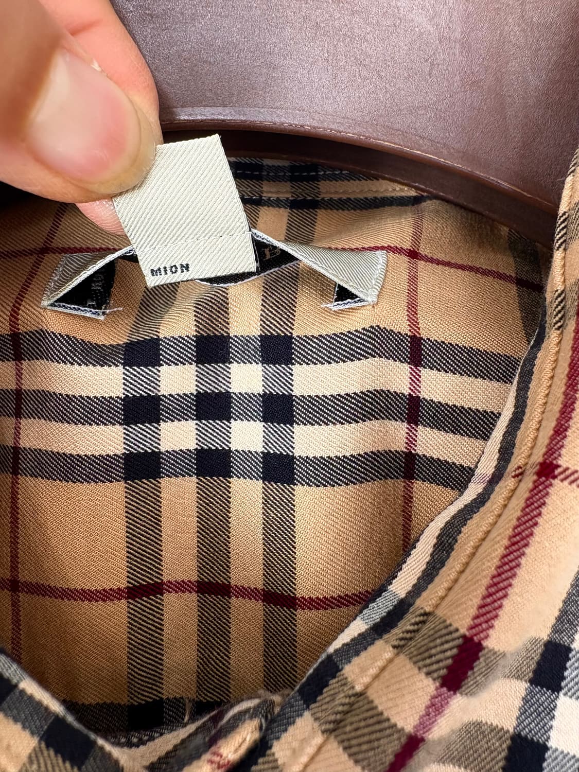  [M]BURBERRY버버리 브라운 노바체크 반팔 셔츠  상품이미지5