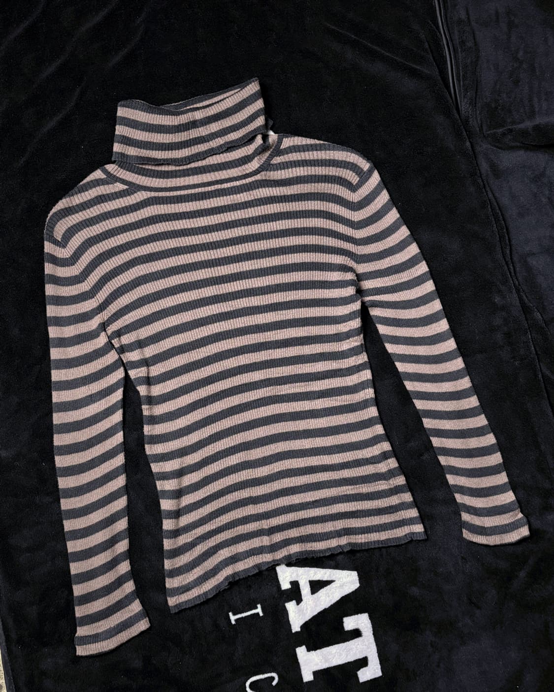 일본빈티지 스트라이프 터틀넥 긴팔티 상품이미지1