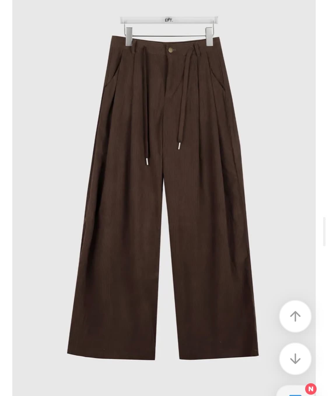 코듀로이 갈색 와이드 팬츠 상품이미지1