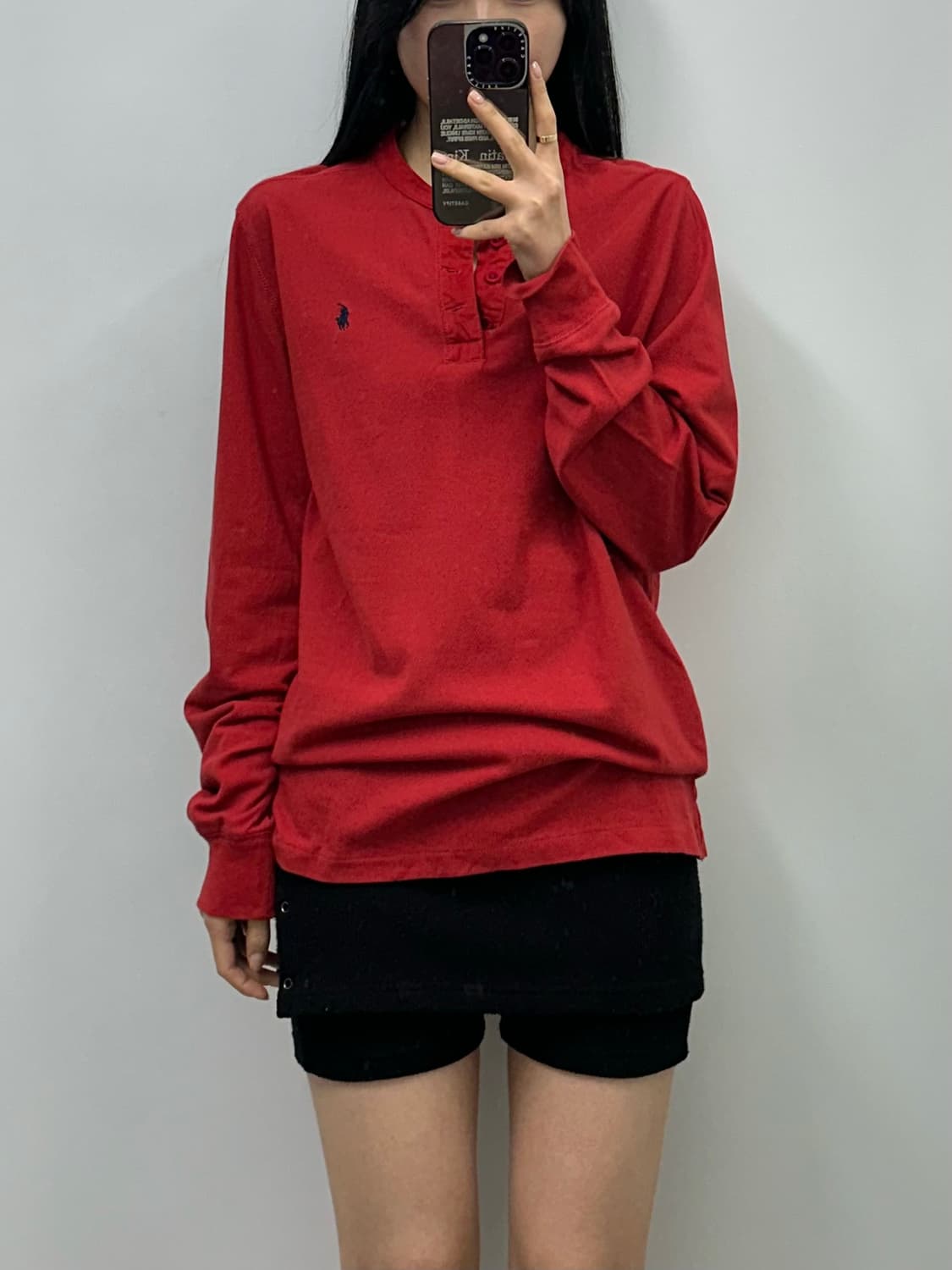 폴로 랄프로렌 신형 버튼 헨리넥 긴팔 티셔츠 상품이미지1