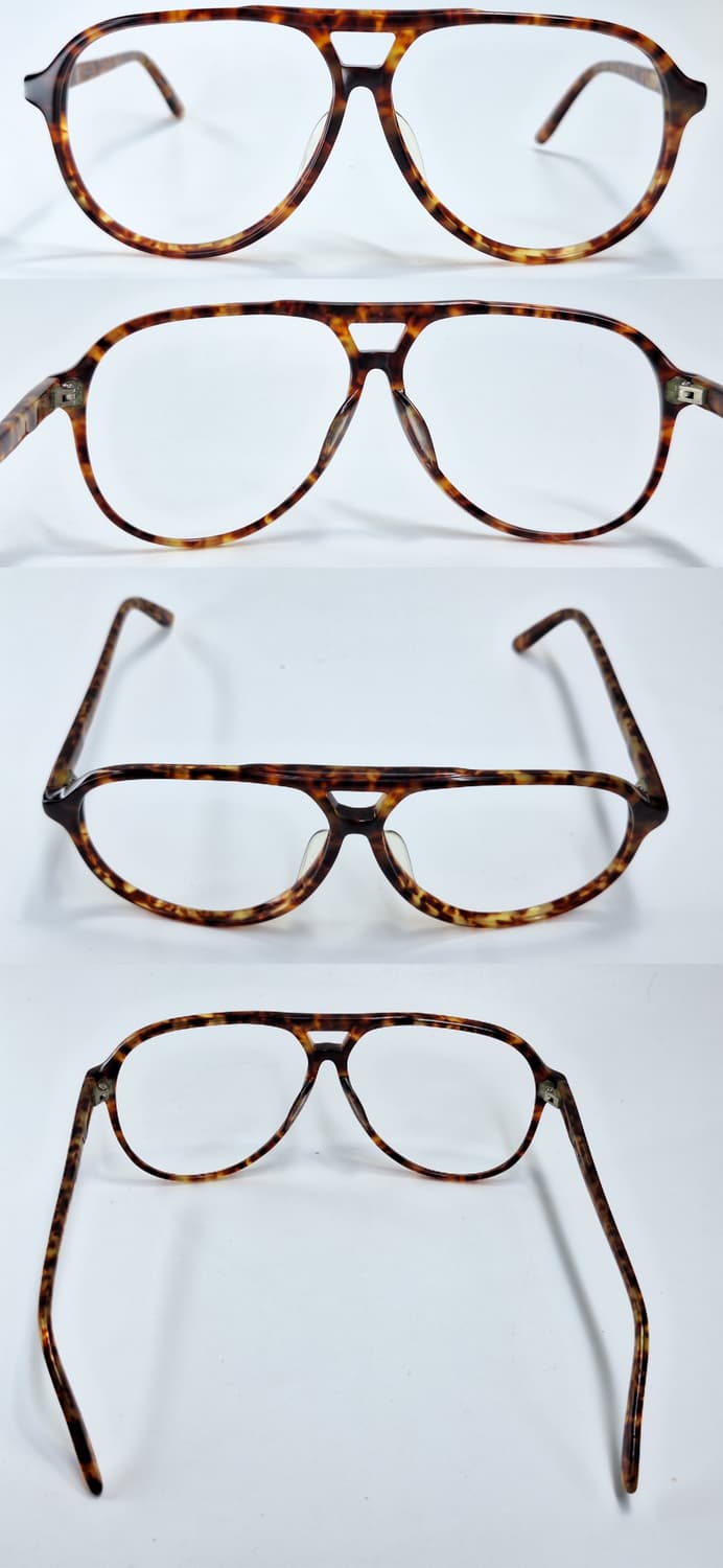 80s 일본 빈티지 NIKORI SL 투브릿지 슬림 뿔테 안경테 61mm 상품이미지4
