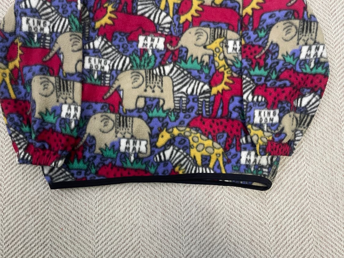 빈티지 애니멀 올오버 패턴 플리스 하프집업 J03580 상품이미지5