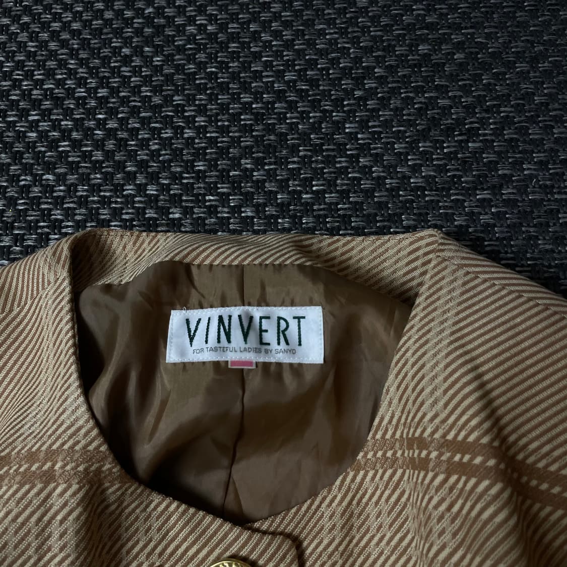 JPN 브라운 체크 패턴 자켓 상품이미지4