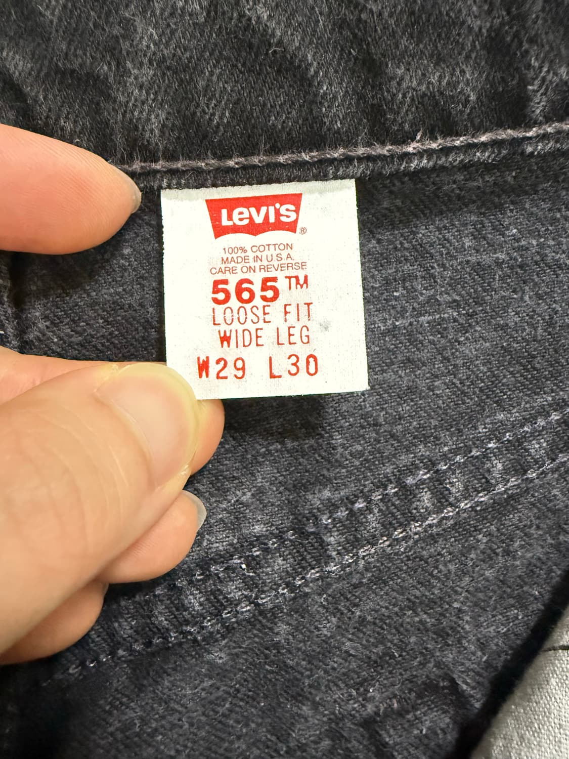 [초레어 희귀템] 90년도 빈티지 리바이스 565 흑청 상품이미지4