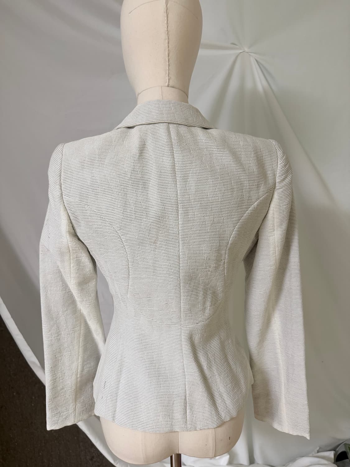 유니크한 아이보리 슬림핏 자켓 36 상품이미지3