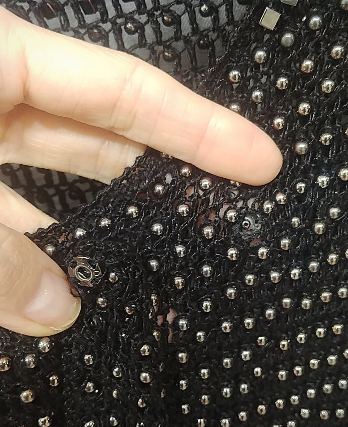 SISLEY 시슬리 스터드 비즈 가디건/블랙 상품이미지7