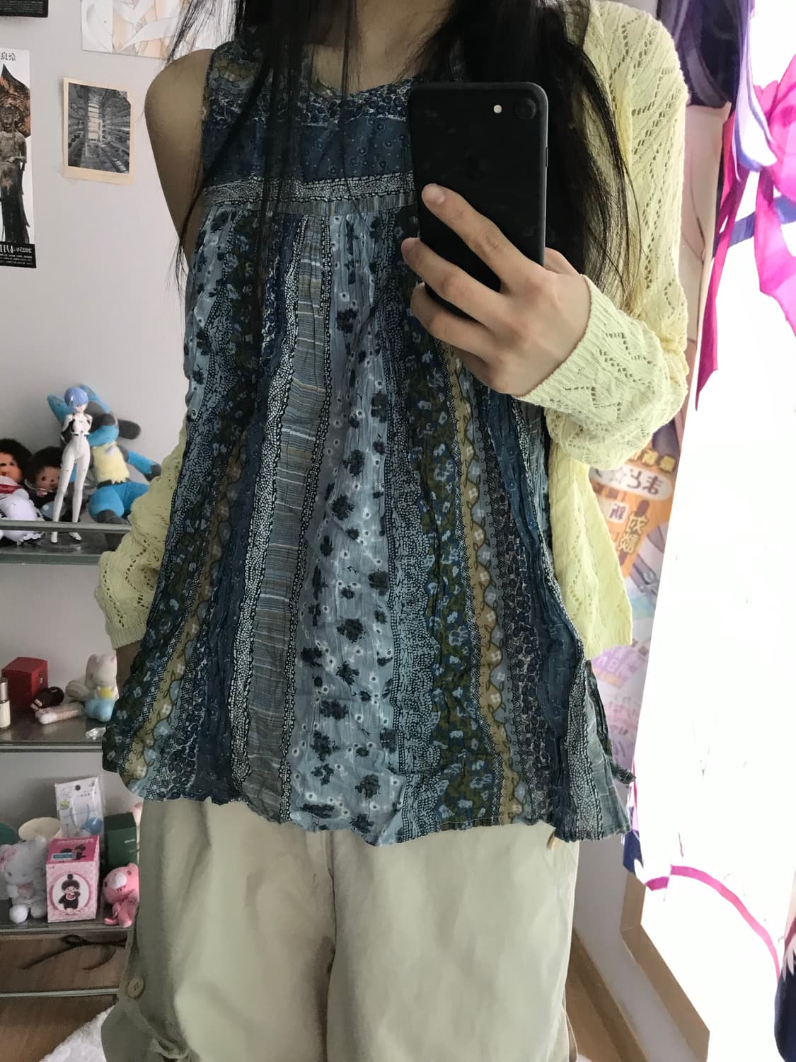 에스닉 모리 히피 잔꽃 블루레몬 코디세트 상품이미지1