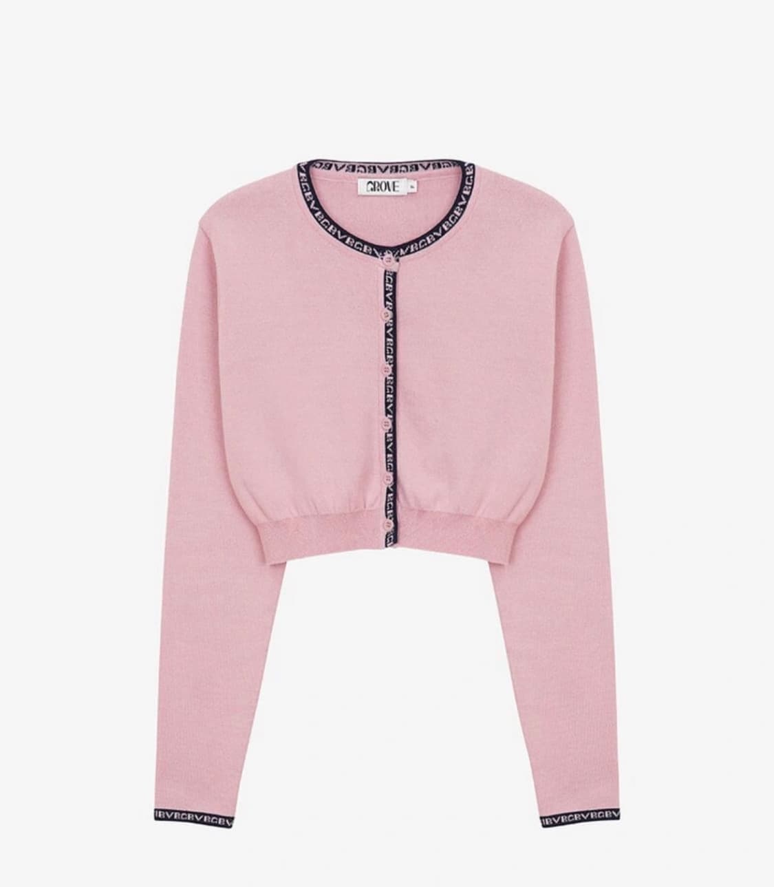  그로브 유니스 크롭 가디건 핑크 상품이미지1