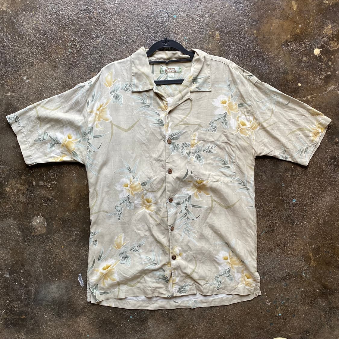 빈티지 실크 플라워 반팔 셔츠 상품이미지1