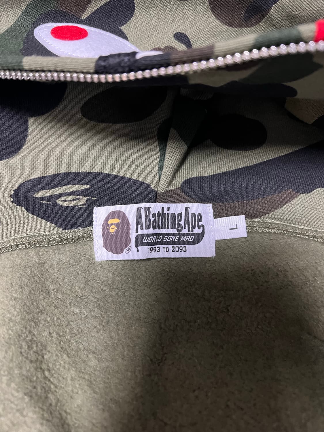 베이프 후드집업 / 녹계 L 상품이미지5