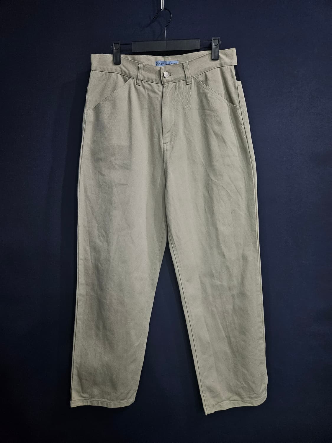 플라스틱 프로덕트 베이지 남성 허리 30 넉넉한 데님팬츠  상품이미지1