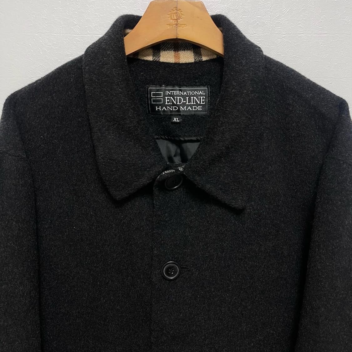 빈티지 올드스쿨 램스울 핸드메이드 코트 상품이미지2