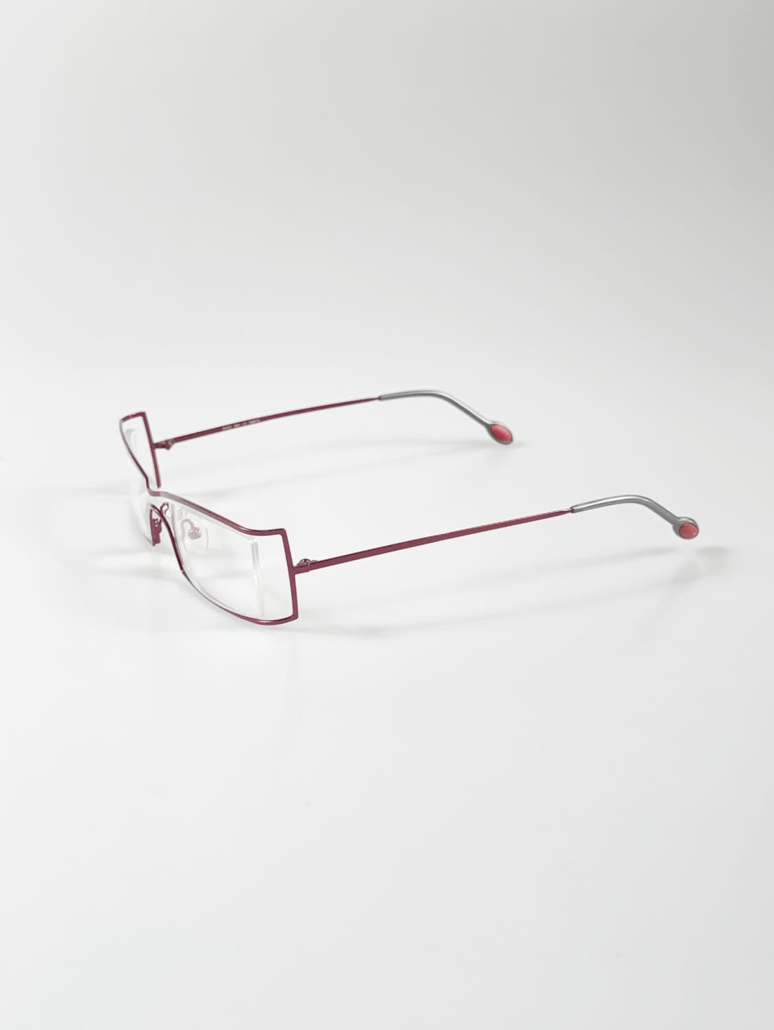 KARAVERSO 레드메탈 스퀘어 빈티지 데드스탁 안경 상품이미지3