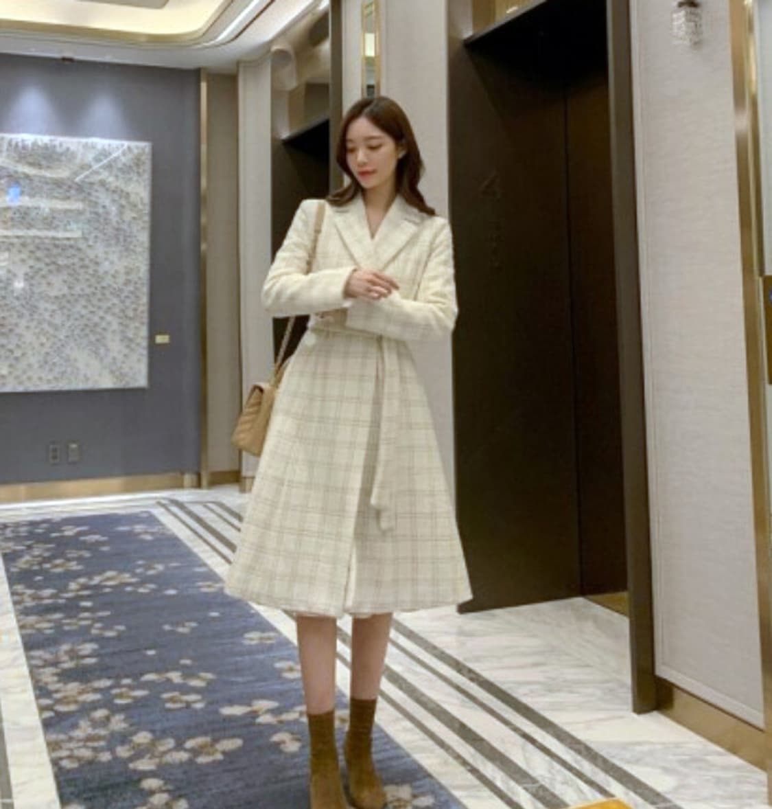 로즐리(rosely) 세이렌 트위드 플레어코트 55 상품이미지1