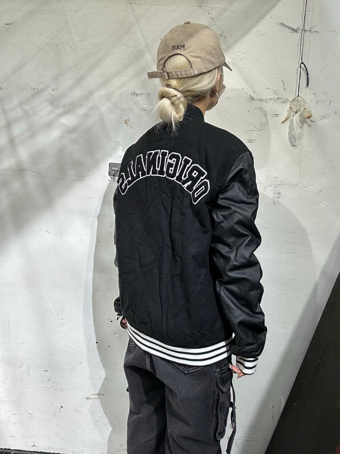 아디다스 블랙 바시티 빅 로고 자켓 95 상품이미지3