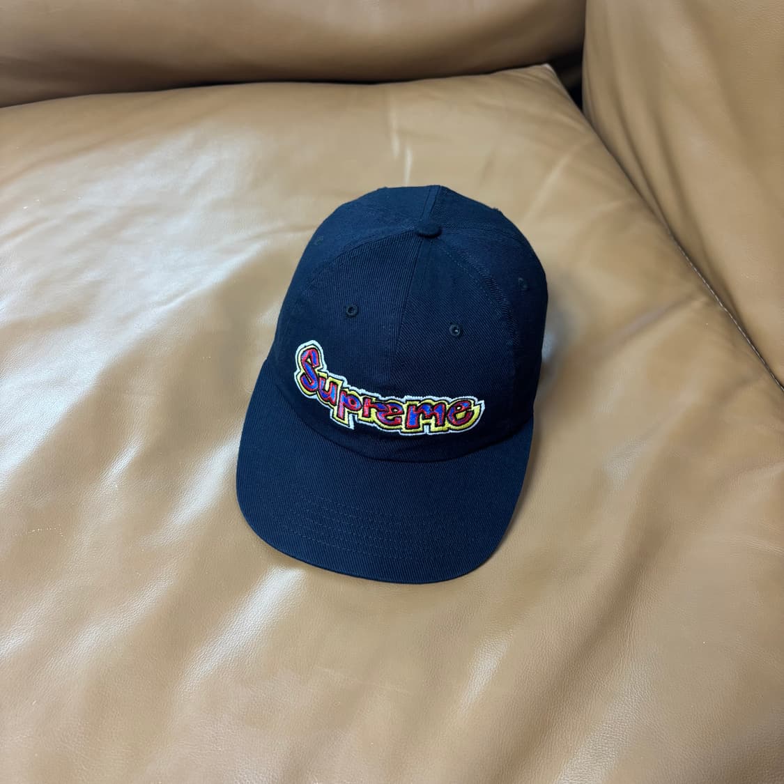 슈프림 6패널 볼캡 모자 곤즈 워시드 블랙 상품이미지1