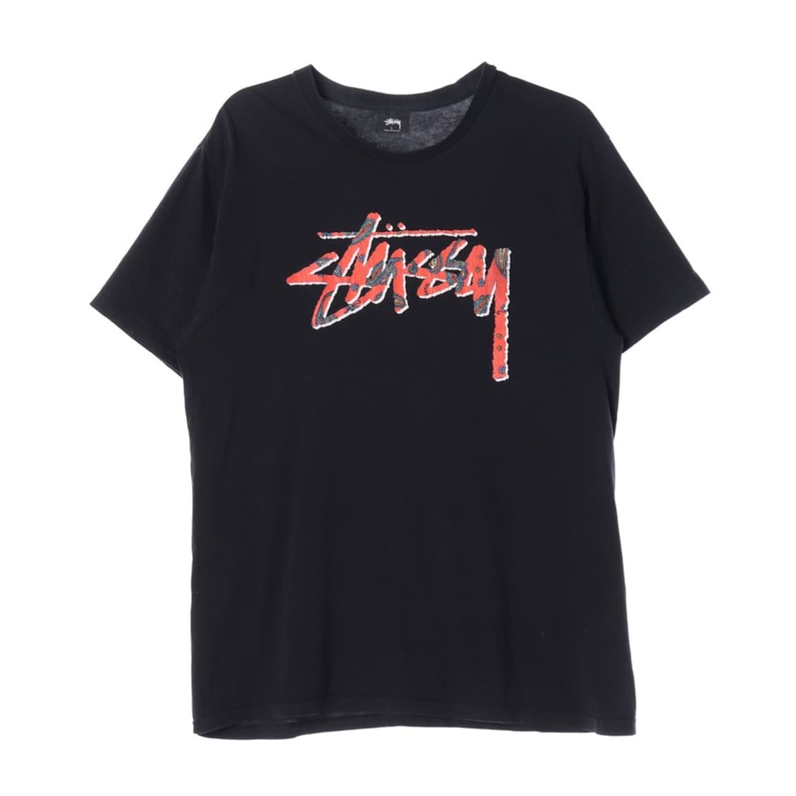 스투시 페이즐리 스탁 로고 블랙 반팔 티셔츠 L 상품이미지1