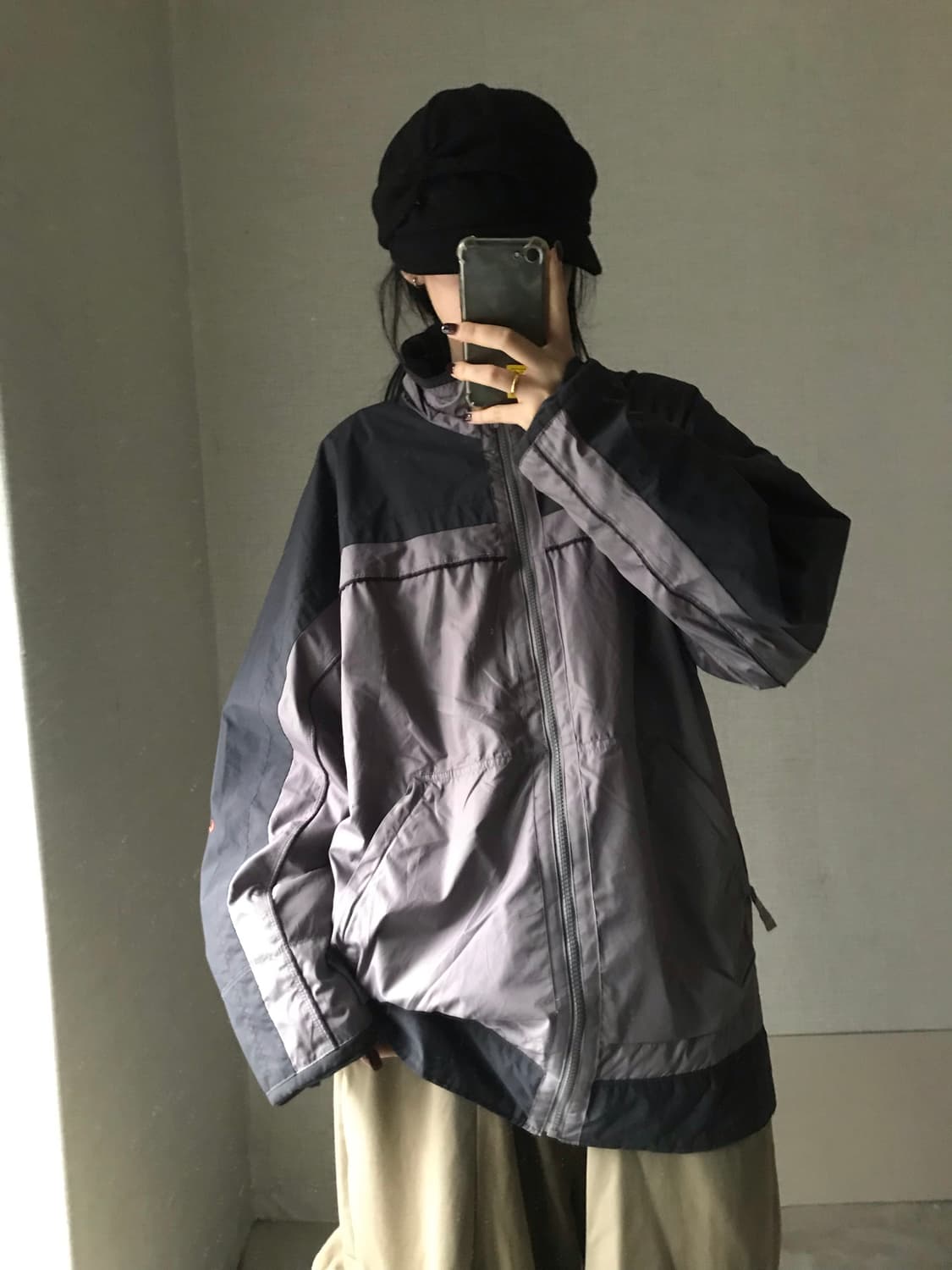 나이키 브라운 오버핏 바람막이 자켓 상품이미지2