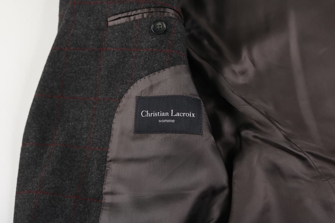 [M] 크리스찬 라크르와 로로피아나 체크 블레이저 (캐시미어 10%) 상품이미지7