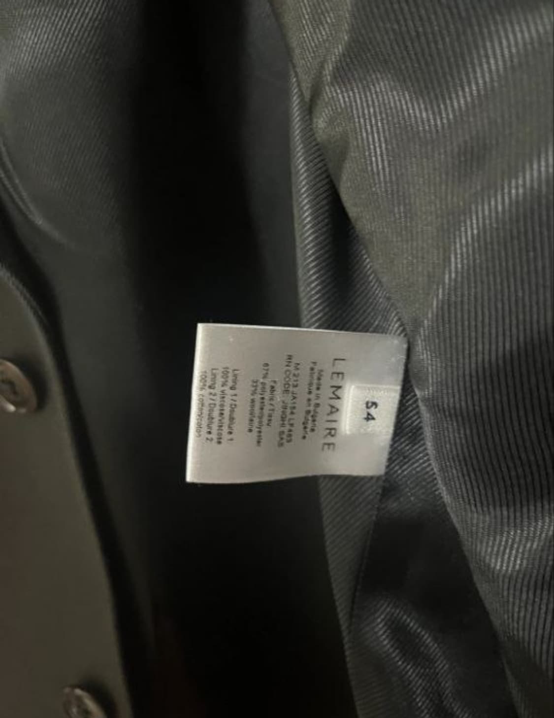 [정품/검수완료] 르메르(LEMAIRE) 테일러드 자켓 - 사이즈 54 상품이미지2