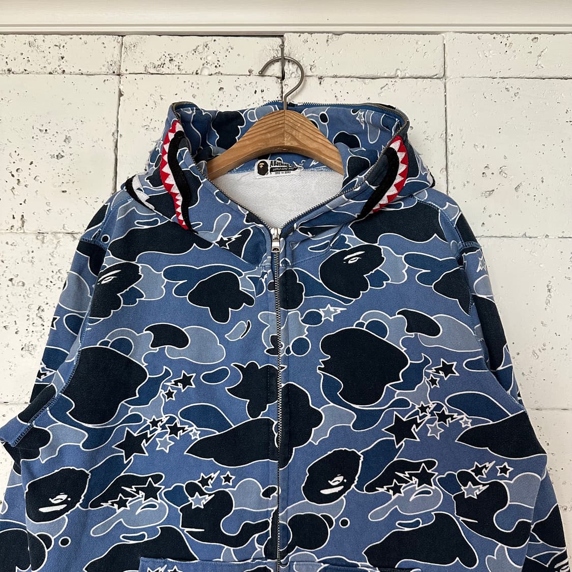 XL bape 베이프 샤크 카모 후드집업 상품이미지2