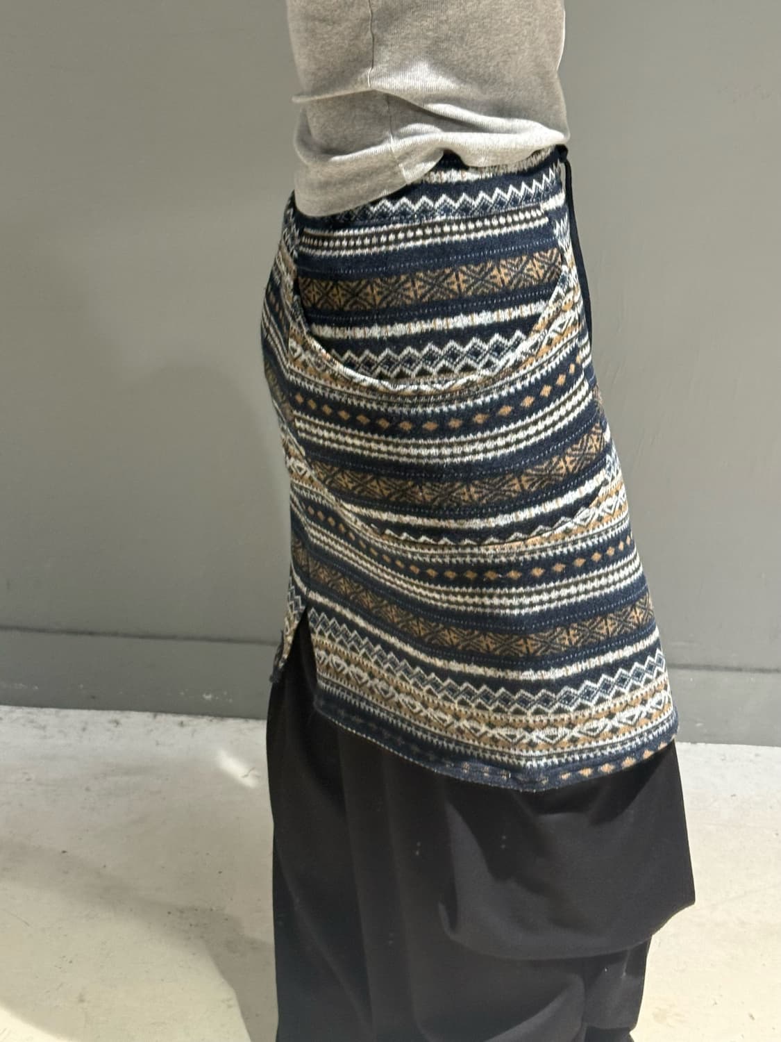 ethnic pattern pocket midi skirt 상품이미지3