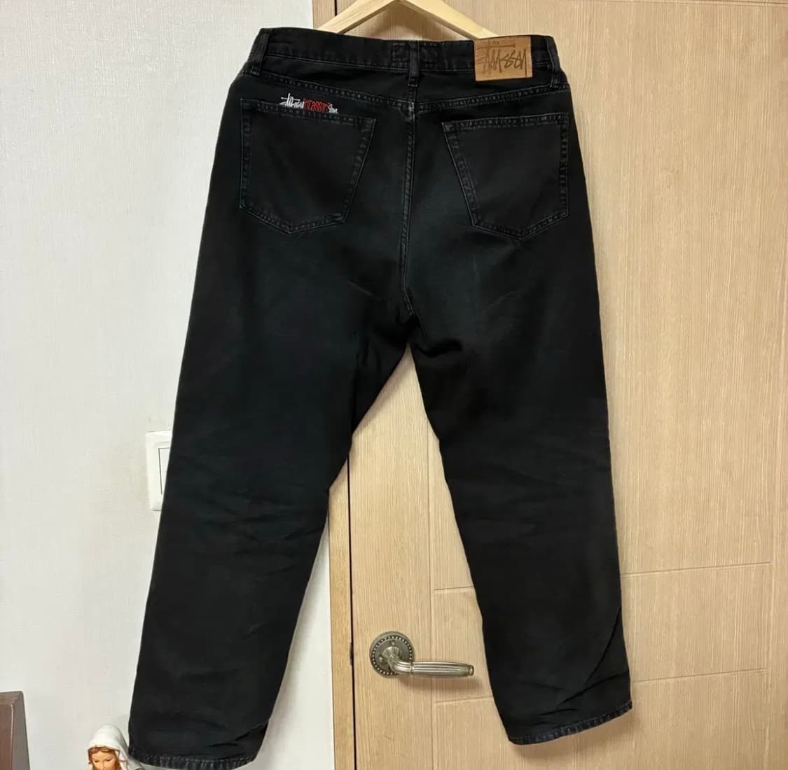 [32]스투시 클래식진 워시드 캔버스 블랙 상품이미지1