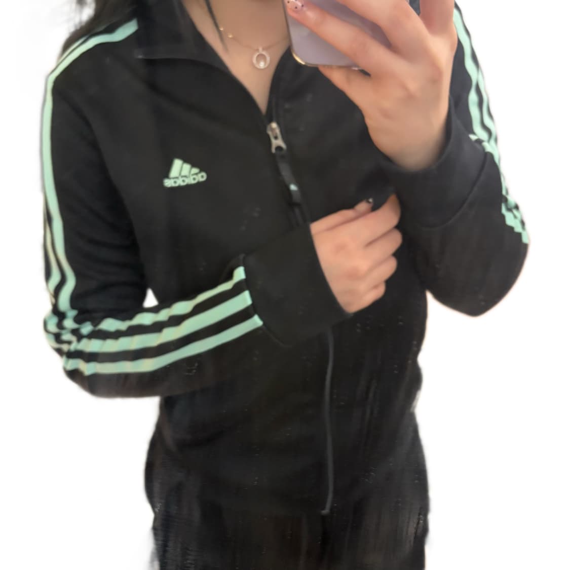 💚아디다스 에센셜 민트 블랙 트랙탑 져지💚 상품이미지1