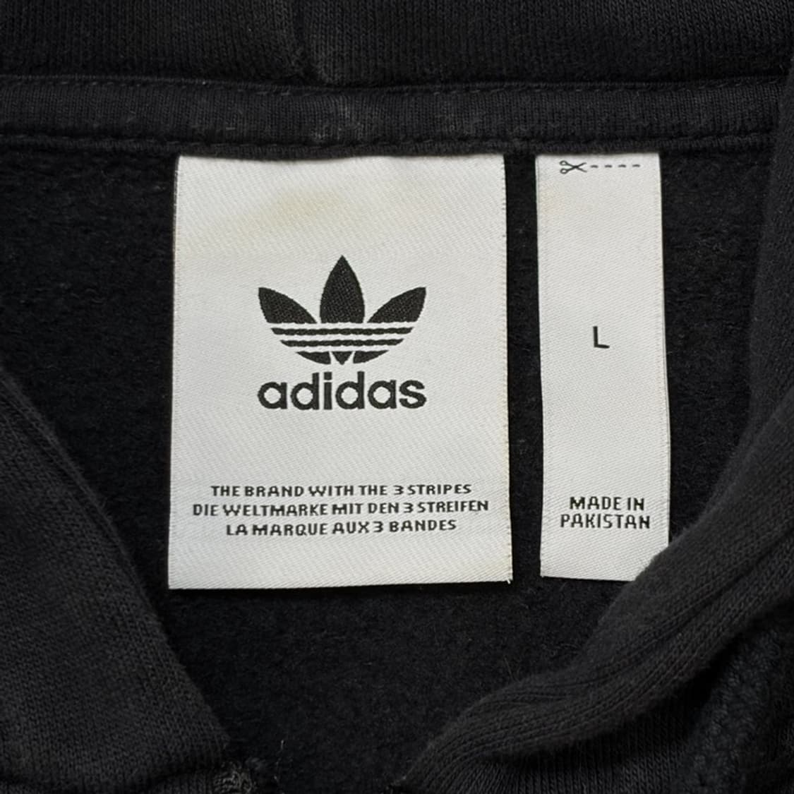 ADIDAS 파이어버드 백로고 블랙 후드집업 L 상품이미지4