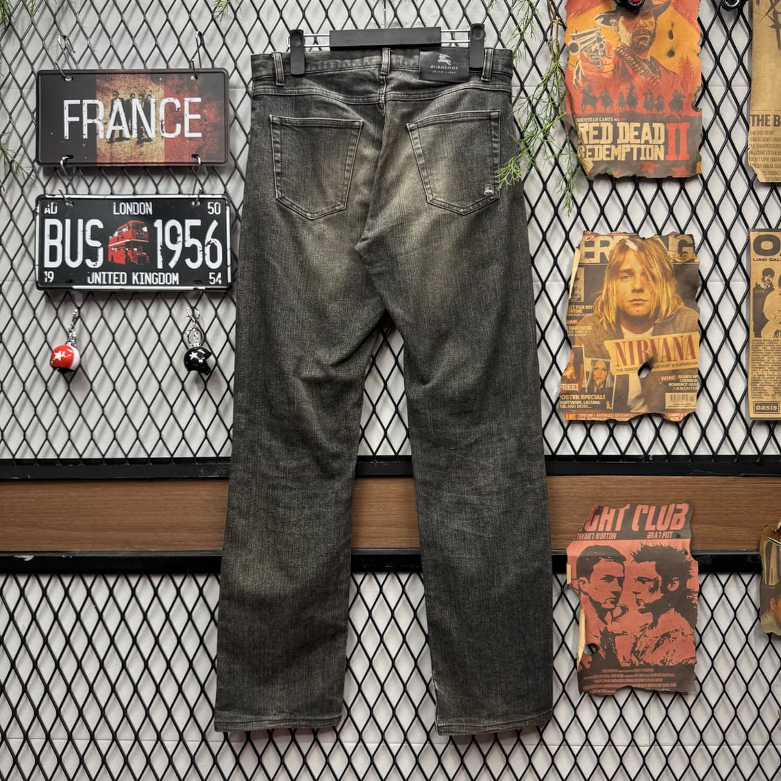 00s 버버리 블랙 라벨 데님 팬츠 스트레이트 핏 흑청 상품이미지2