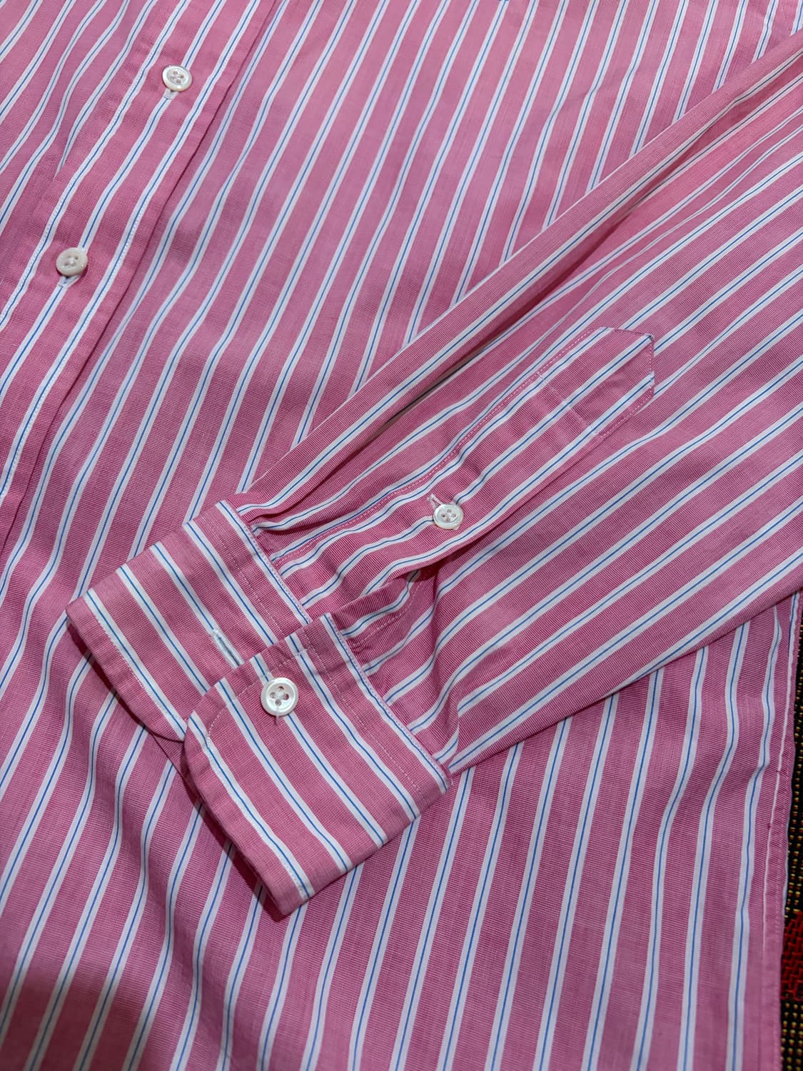 100-105) 폴로 랄프로렌 스트라이프 셔츠 핑크 상품이미지5